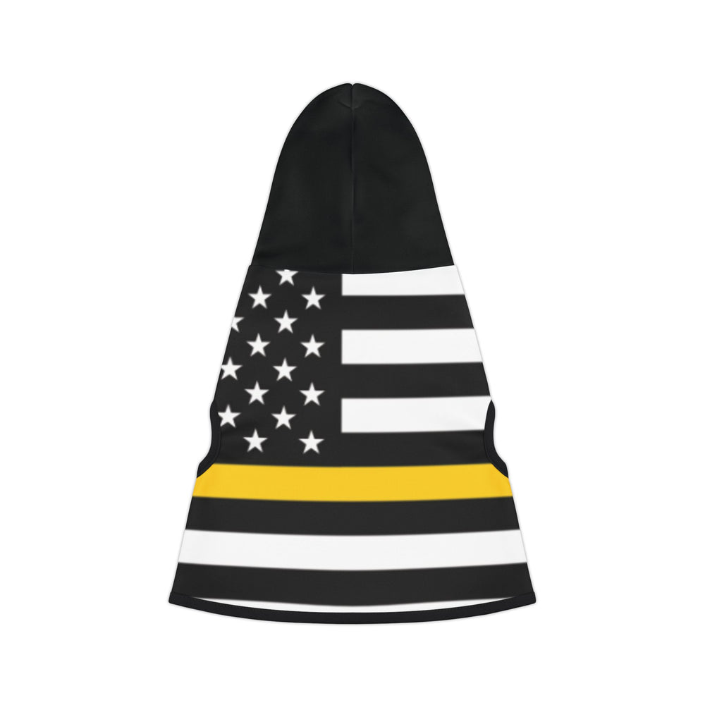 K9 Dispatcher Support Hoodie – Thin Gold Line Flag Design