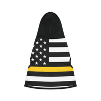K9 Dispatcher Support Hoodie – Thin Gold Line Flag Design