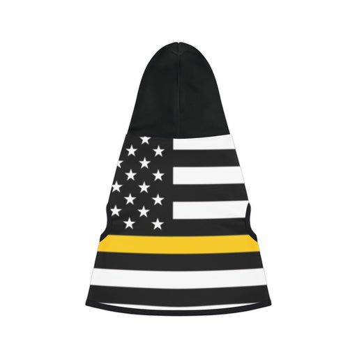 K9 Dispatcher Support Hoodie – Thin Gold Line Flag Design