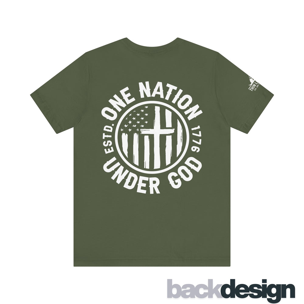 One Nation Under God Tshirt | American Flag and Cross