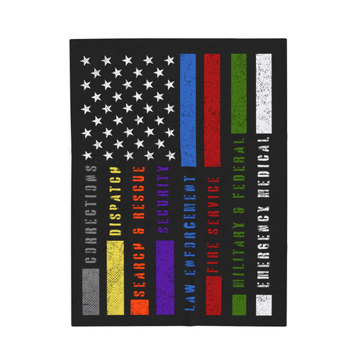 United Thin Line Plush Blanket – Strength, Service & Sacrifice
