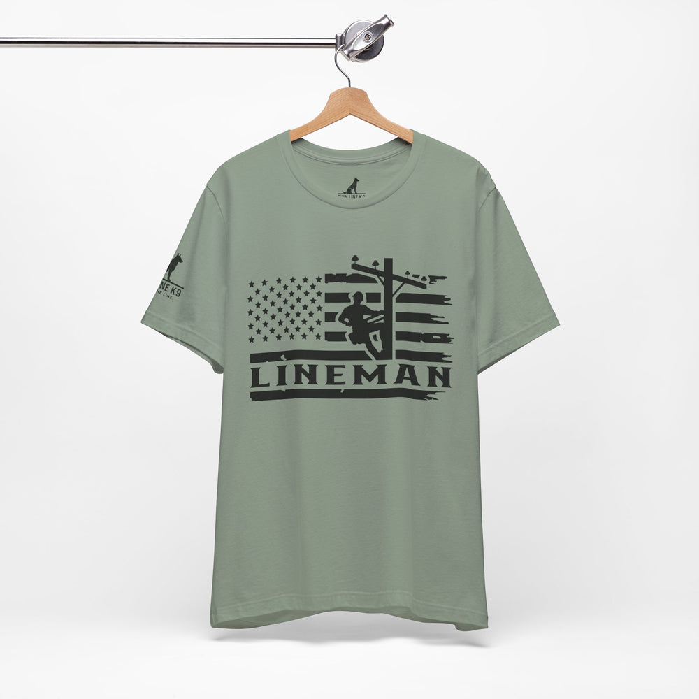 Lineman Flag Tee – High Voltage Hero Edition