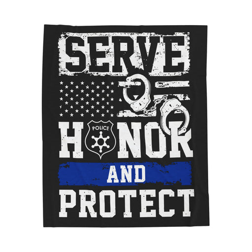 Serve Honor Protect Law Enforcement Plush Blanket