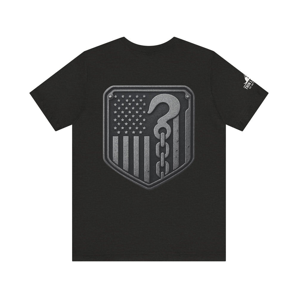 No Hook Too Heavy – Tow Truck Flag Tee