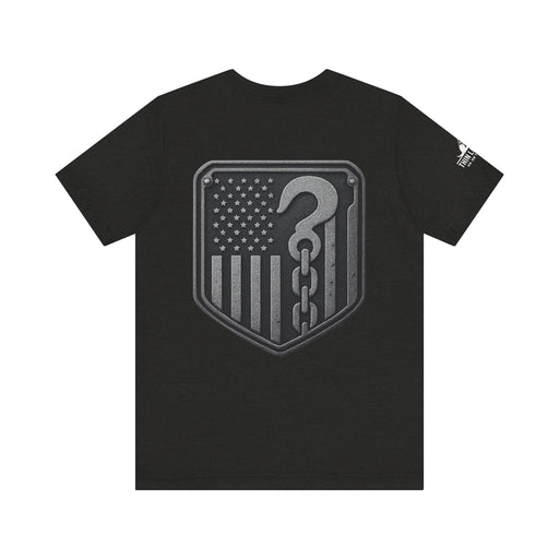 No Hook Too Heavy – Tow Truck Flag Tee