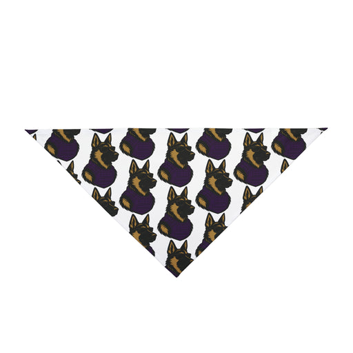 Dog Bandana with German Shepherd Wearing Sunglasses and Purple Tactical Vest