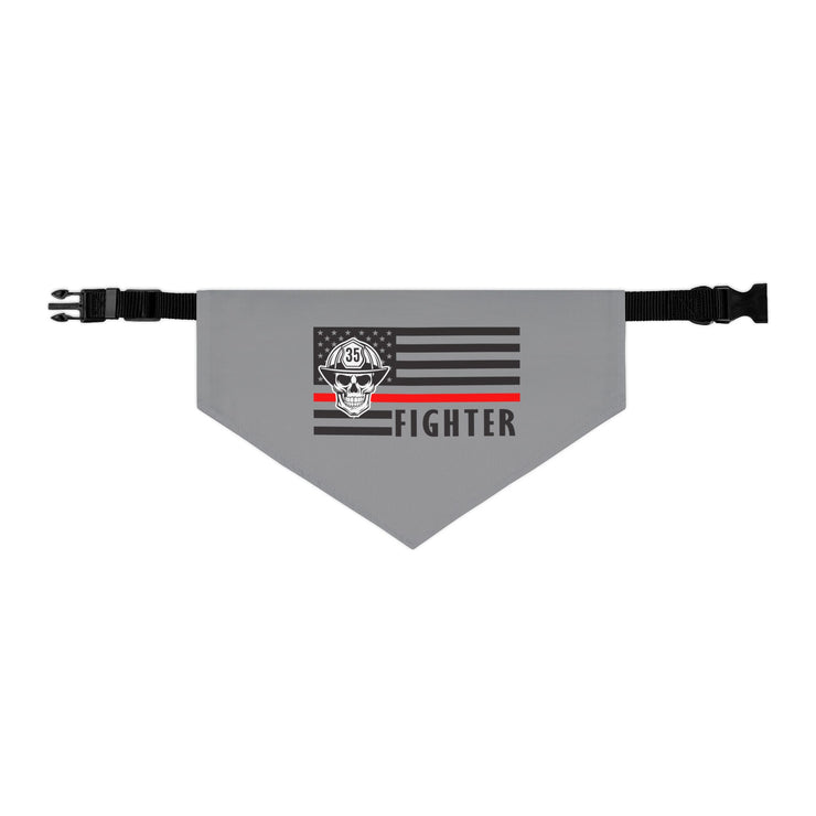 Thin Red Line Flag Dog Bandana | I Heart Fire Fighters | Pet Accessories | Support Fire K9 | Fire Fighter Gift