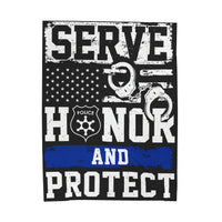 Serve Honor Protect Law Enforcement Plush Blanket