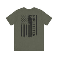 Pipefitter Pride – American Flag Trades Tee