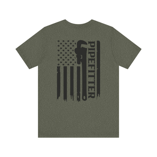 Pipefitter Pride – American Flag Trades Tee