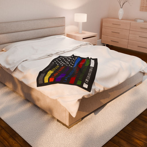 United Thin Line Plush Blanket – Strength, Service & Sacrifice