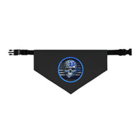 Thin White Line Flag Skull and Star of Life Dog Bandana