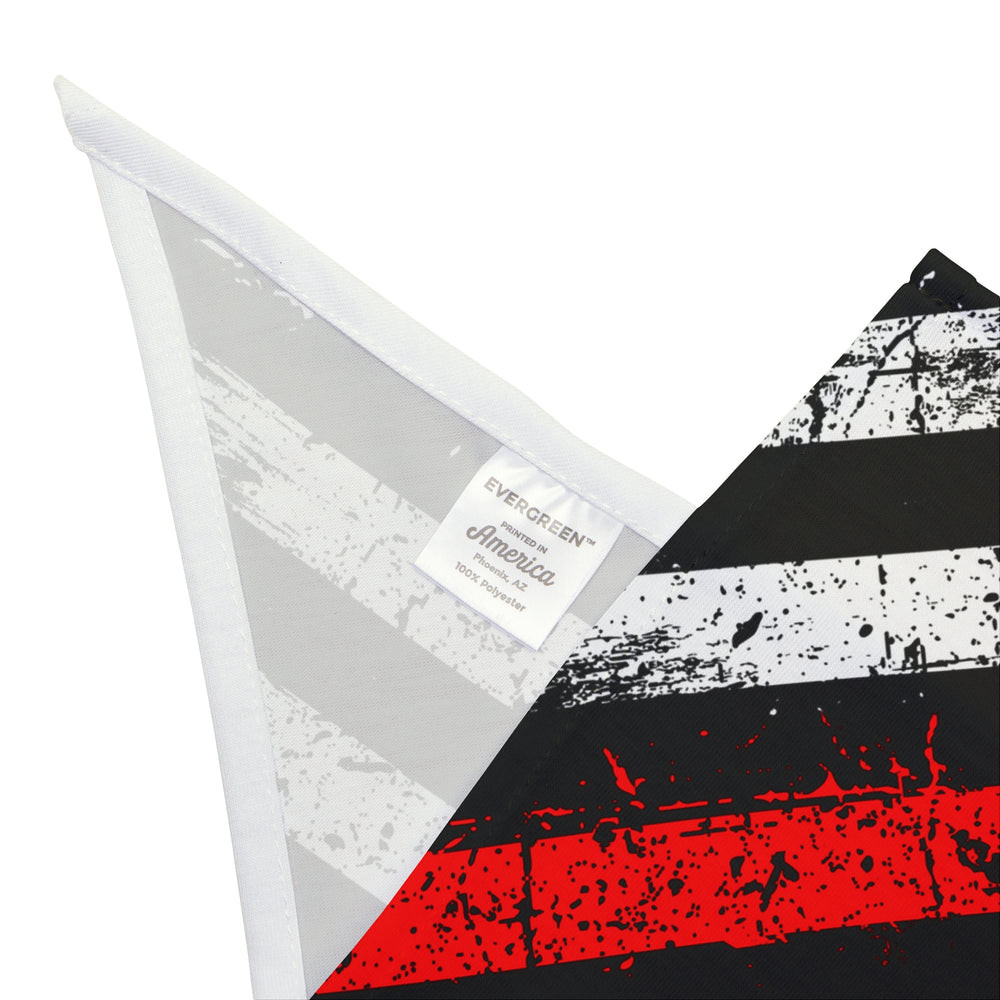 Distressed Thin Red Line Flag Dog Bandana