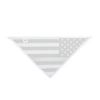 Thin Silver Line Flag Dog Bandana