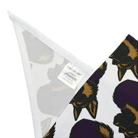 Dog Bandana with German Shepherd Wearing Sunglasses and Purple Tactical Vest
