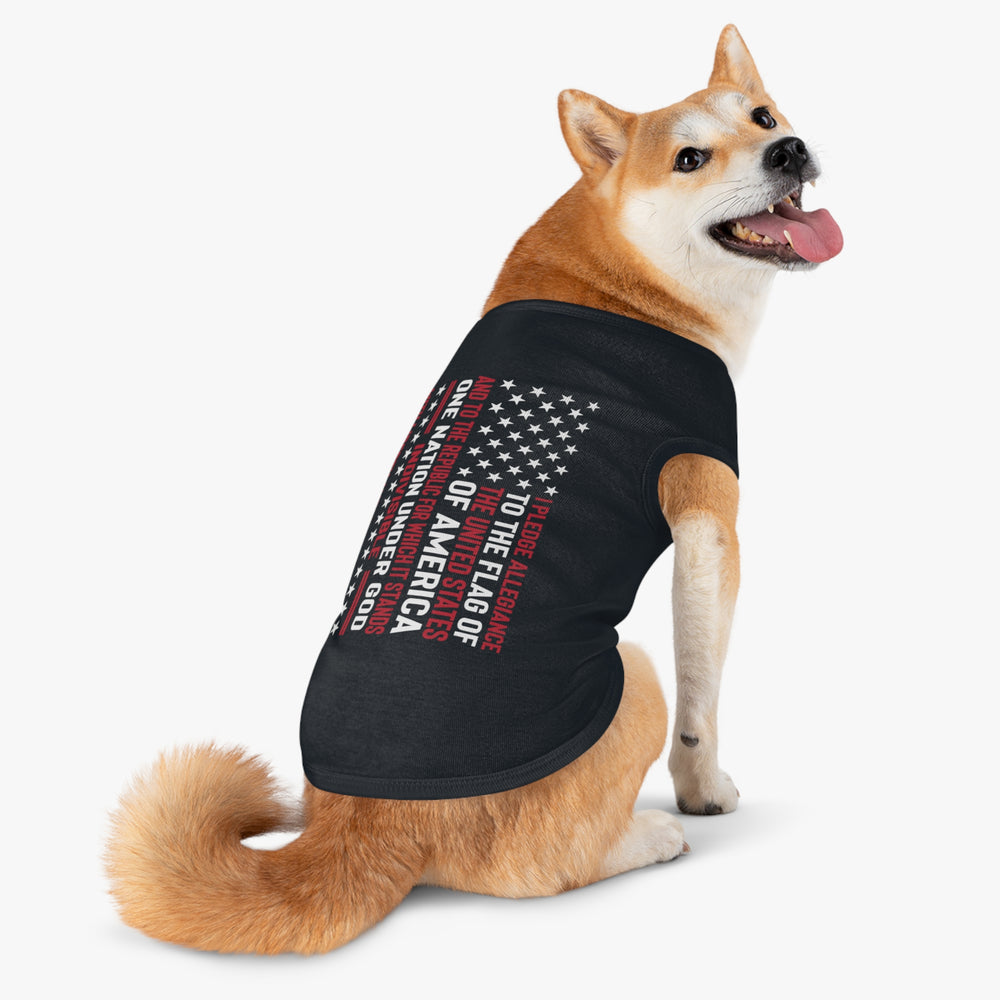 Pledge Of Allegiance Patriotic Pet Tank Top