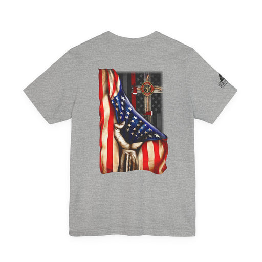 Firefighter Cross American Flag Tee