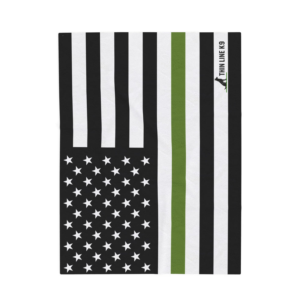 Thin Green Line flag blanket