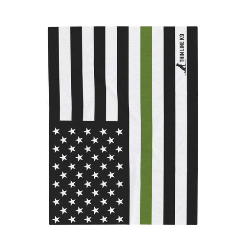 Thin Green Line flag blanket
