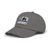 Distressed 1776 Thin Blue Line Flag Cap