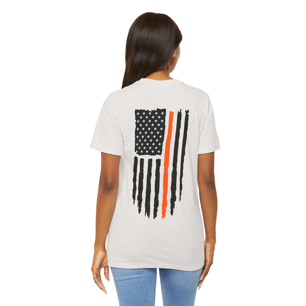Thin Orange Line flag t-shirt