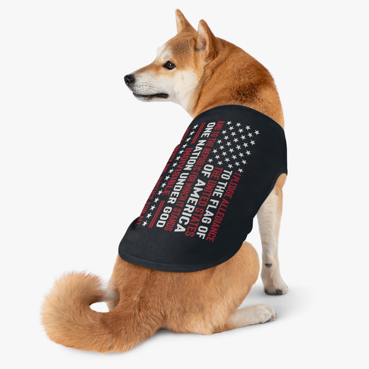 Pledge Of Allegiance Patriotic Pet Tank Top