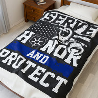 Serve Honor Protect Law Enforcement Plush Blanket