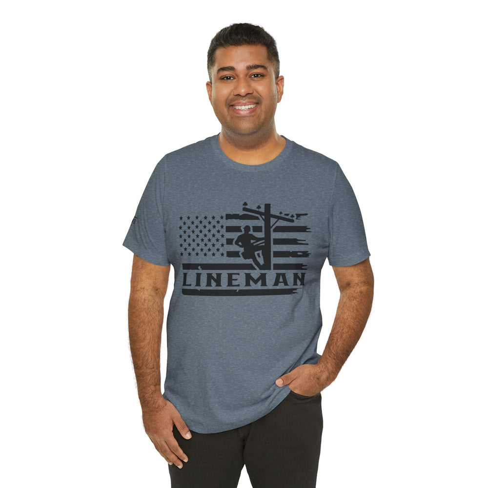 Lineman Flag Tee – High Voltage Hero Edition