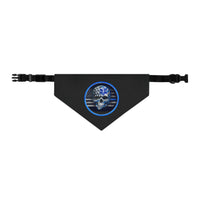 Thin White Line Flag Skull and Star of Life Dog Bandana