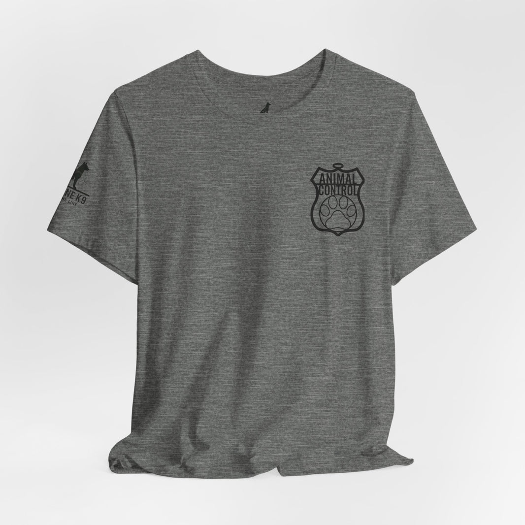 image Animal Control Badge & Flag Tee – Blue & Green Line