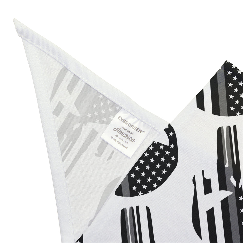 Thin Silver Line Flag Punisher Dog Bandana