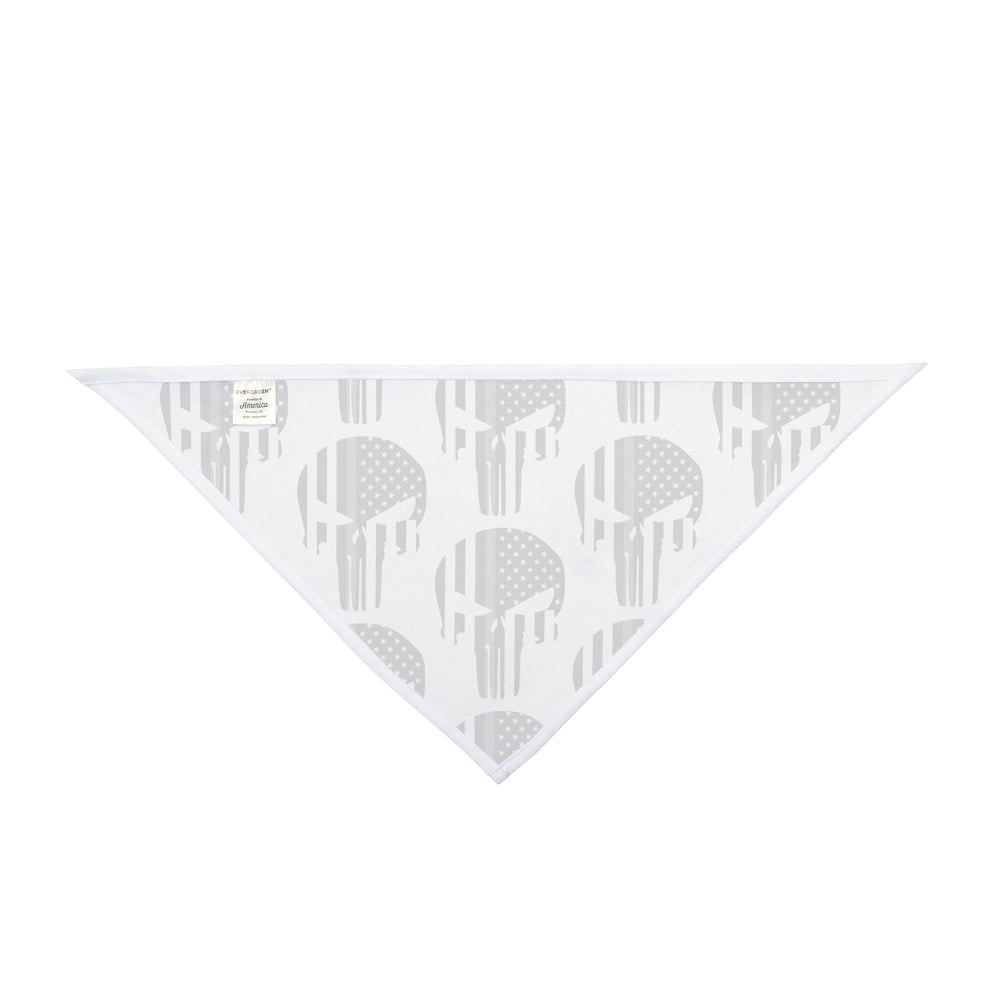 Thin Silver Line Flag Punisher Dog Bandana