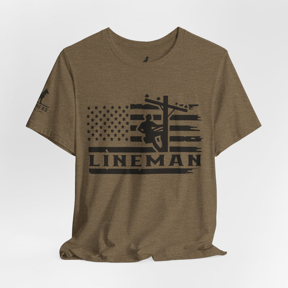 Lineman Flag Tee – High Voltage Hero Edition