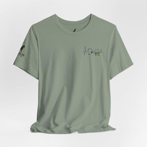 911 Dispatcher Heart T-Shirt – Thin Yellow Line Word Art
