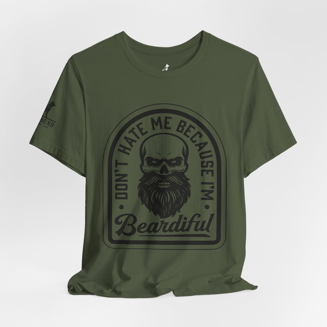 image Don’t Hate Me Because I’m Beardiful – Skull Beard Tee