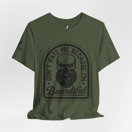 Don’t Hate Me Because I’m Beardiful – Skull Beard Tee