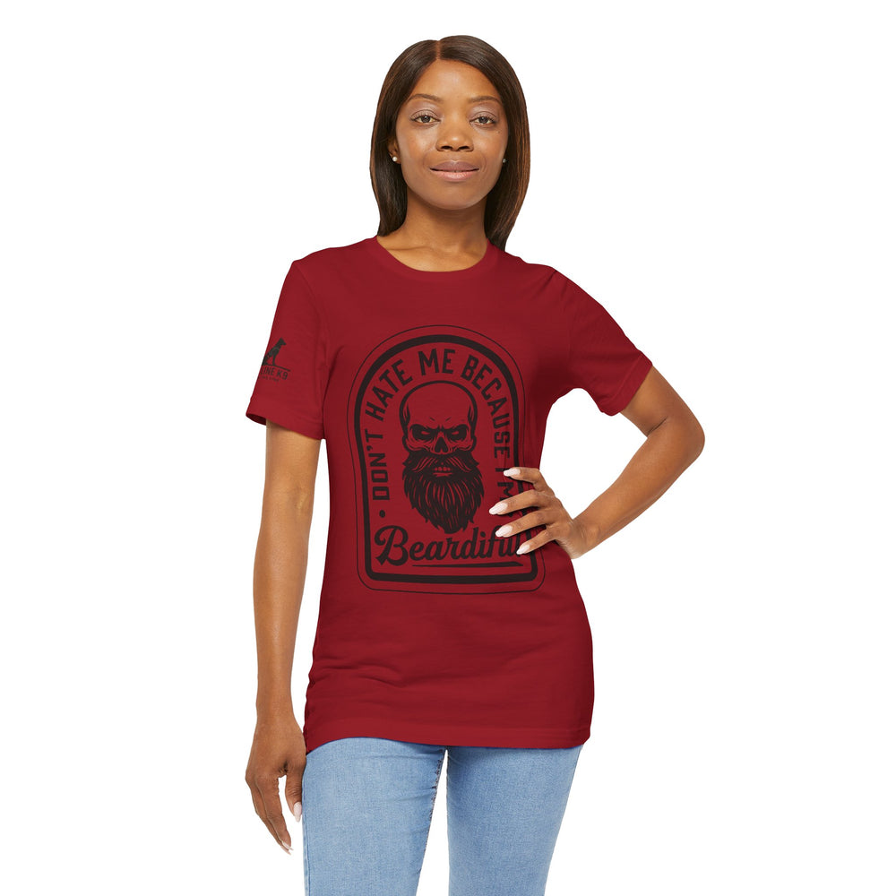 Don’t Hate Me Because I’m Beardiful – Skull Beard Tee