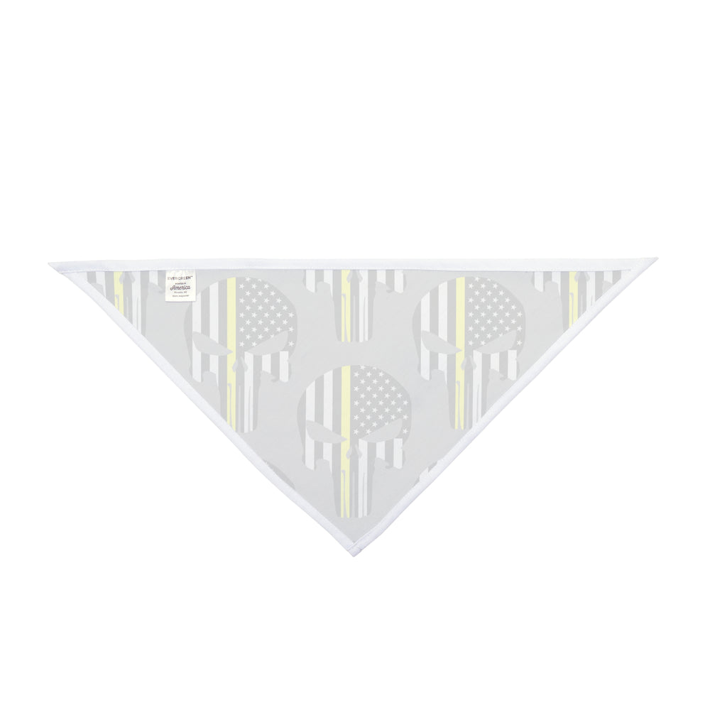 Punisher Thin Gold Line Dog Bandana