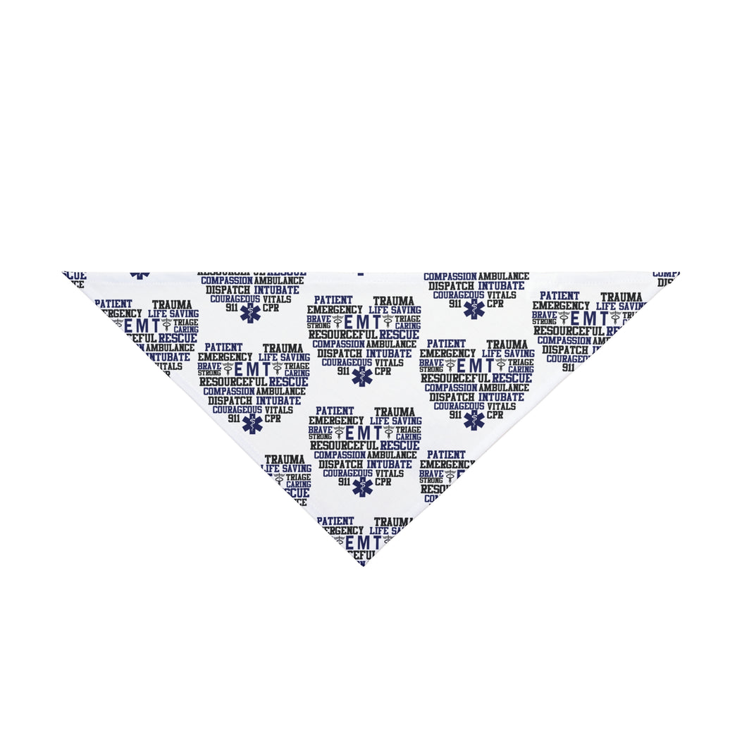 EMT, EMS, Paramedic Word Cloud Dog Bandana