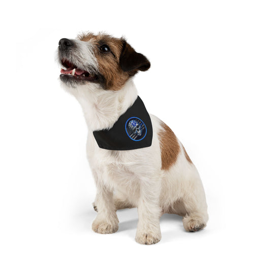 Thin White Line Flag Skull and Star of Life Dog Bandana