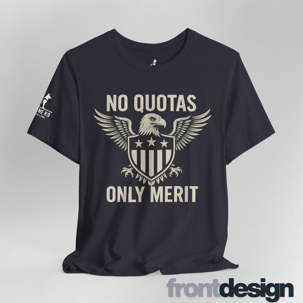 No Quotas, Only Merit – Eagle & Shield Patriot Tee