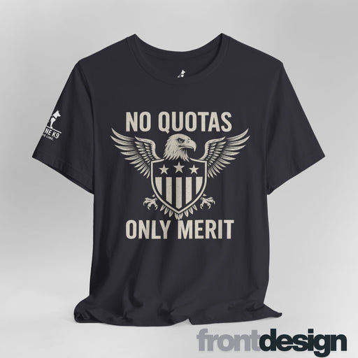 No Quotas, Only Merit – Eagle & Shield Patriot Tee