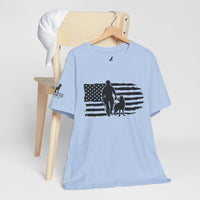 Flag with Officer and K9 T-Shirt