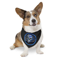 Thin White Line Flag Skull and Star of Life Dog Bandana