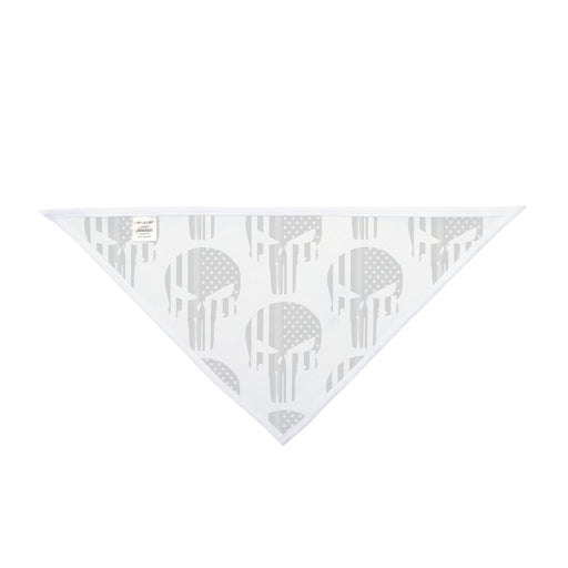 Thin Silver Line Flag Punisher Dog Bandana