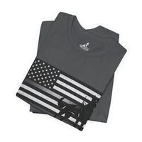Thin Silver Line Flag K9 T-Shirt
