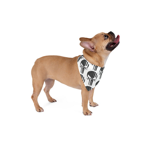Thin Silver Line Flag Punisher Dog Bandana