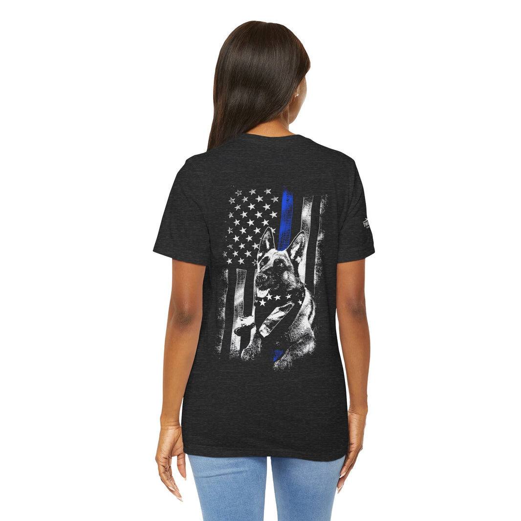 image Police K9 Thin Blue Line Flag Tshirt