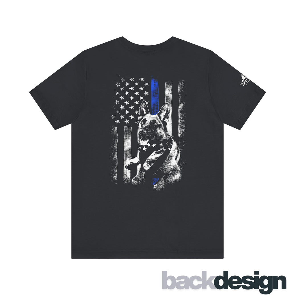 Police K9 Thin Blue Line Flag Tshirt