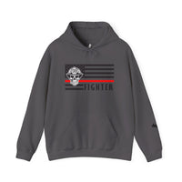 Firefighter Skull Thin Red Line Flag Hoodie Sweatshirt